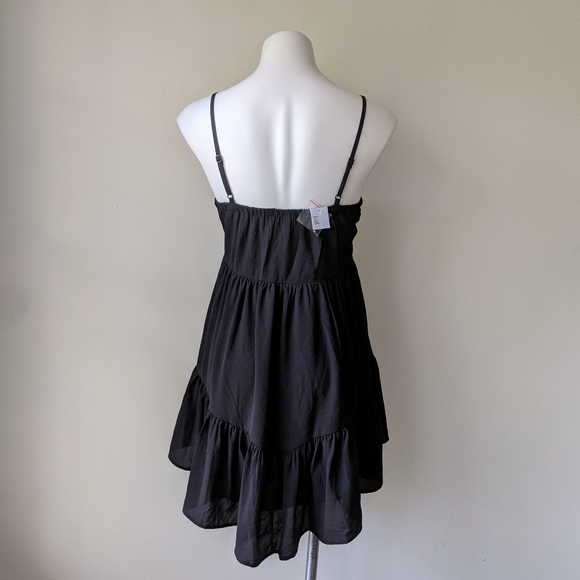 NWT Urban Outfitters Agatha Ruffled Babydoll Dress Black XS - Picture 8 of 9